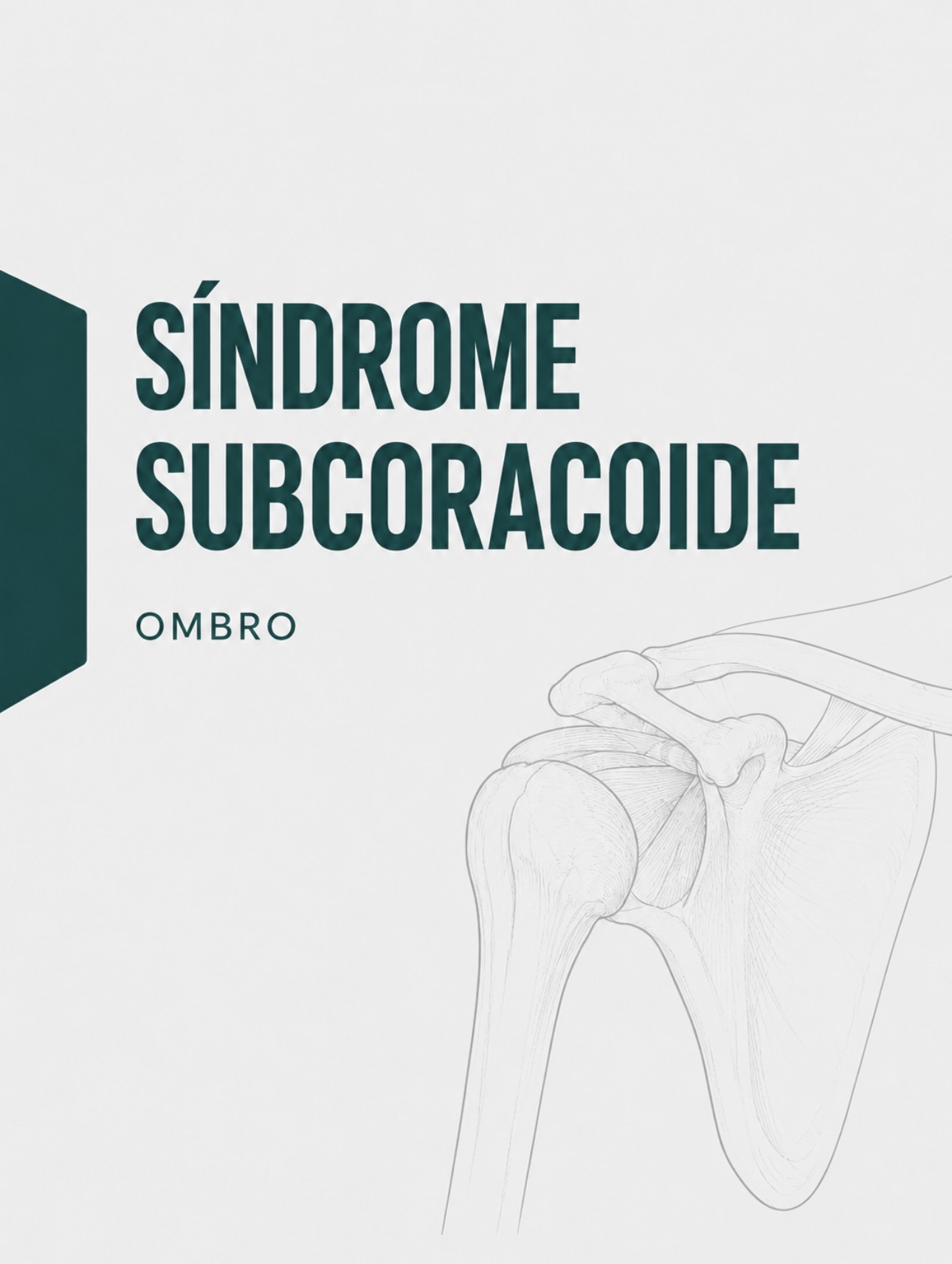 Ilustração médica do conflito subcoracoide e intervalo rotador anterior