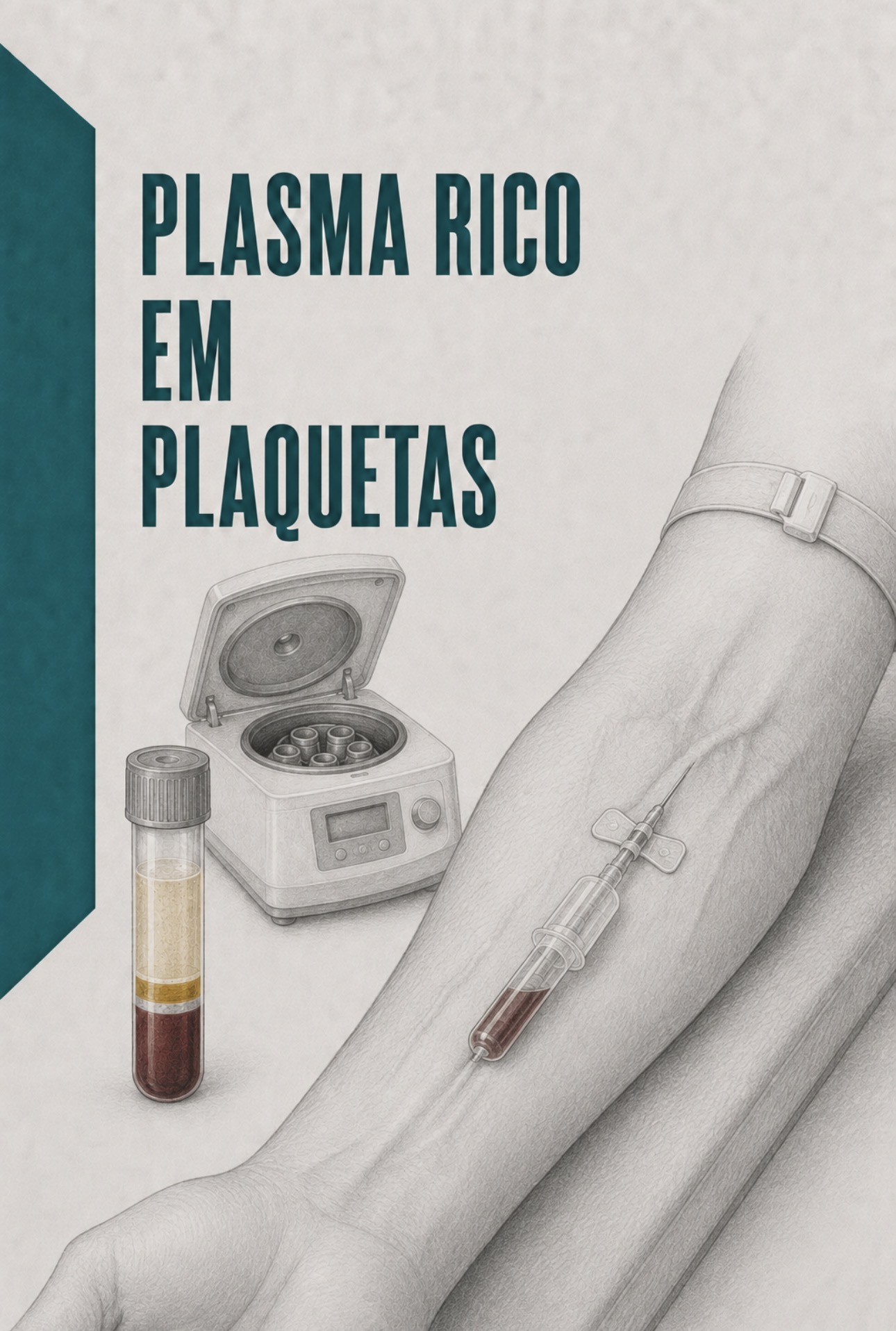 Ilustração clínica de aplicação de plasma rico em plaquetas (PRP) sob controlo ecográfico